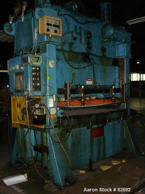 Used: Heim 150 ton straight side double crank press air clutch and brake, model S-150