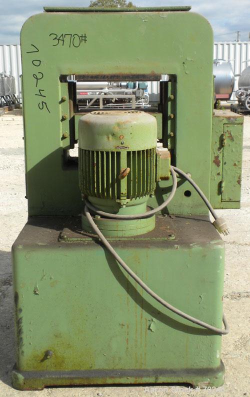 Used Sandt Hydraulik/Hoffman Brothers Up-Acting Hydraulic Press, Approximately 150 Ton, Model P-150. Platen size 14-1/2" front to back x 15" left to right, single ram, approximate 8" daylight, 60 hz/...