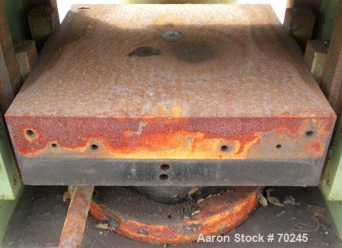 Used Sandt Hydraulik/Hoffman Brothers Up-Acting Hydraulic Press, Approximately 150 Ton, Model P-150. Platen size 14-1/2" front to back x 15" left to right, single ram, approximate 8" daylight, 60 hz/...