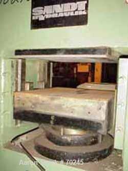 Used Sandt Hydraulik/Hoffman Brothers Up-Acting Hydraulic Press, Approximately 150 Ton, Model P-150. Platen size 14-1/2" front to back x 15" left to right, single ram, approximate 8" daylight, 60 hz/...