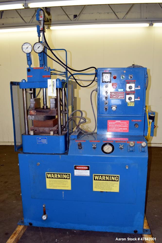 Used- Hull Company 12.5 Ton Hydraulic Transfer Molding And Or Encapsulating Press, Model 359E. Has 3 ton top transfer, 4 pos...