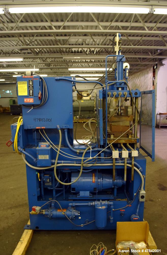 Used- Hull Company 12.5 Ton Hydraulic Transfer Molding And Or Encapsulating Press, Model 359E. Has 3 ton top transfer, 4 pos...