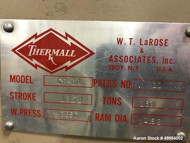 Used- LaRose - Thermall 4 Post Hydraulic Press, Model CP-DA, 150 Ton.