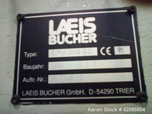 Used Laeis Bucher Alpha 800 Press. 881.9 tons (800 metric tons) press force, 33 tons (30 metric tons) ejection force, filling depth 4.72" (120 mm), 51.2" (1300 mm) clearance between columns, max mold...