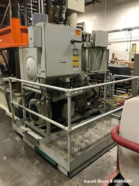 Used- Lawton 4 Post Hydraulic Compression Molding Press, 400 Ton.