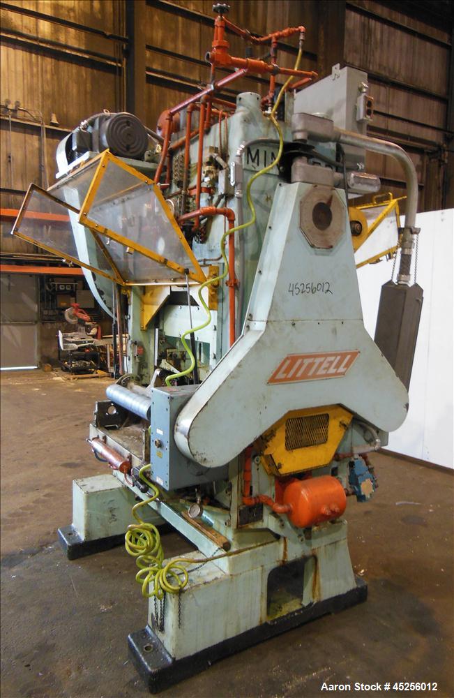 Used  Minster 60 Ton Straight Side Press, Model # P2-60. 60 ton capacity, Press bed area 36" X 25", Stroke of slide 2", Adjustment of slide 3", Shut height 14", Scrap chute opening 14" X 9", Strokes ...