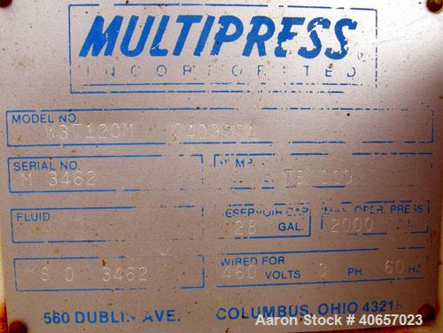 Used- Multipress, Model W3T120M
