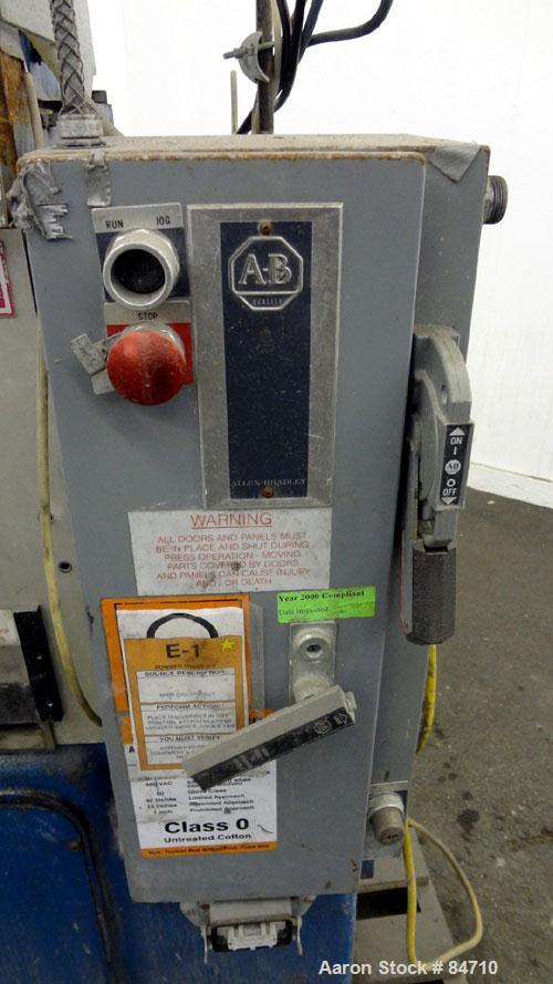 Used Pentronix 3 Mode Compacting Press, 6 Tons, Model Multipak 602. Minimum 20 strokes per minute, maximum 120 strokes per minute. Maximum part thickness 0.520", diameter 1.250". 80 psi air requireme...