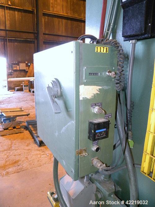 Used Rousselle Gap Frame Double Crank O.B.I. Press, 40 tons, model 4B-48. Stroke 3", slide adjustment 3", shut height 11-3/4". Area of bed 48" left to right X  16" front to back. Opening in bed 37" l...