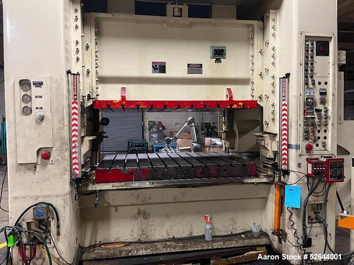 Used- Stamtec 200/220 TON STAMTEC "S2-200-72-48" SINGLE-ACTION 2-POINT STRAIGHT SIDE PRESS w/SERVO-FEED SYSTEM. EQUIPPED WIT...