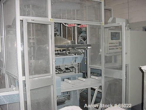 Used Simac Densomatic Dry Bag Isostatic Press, Model 3/150/800C, Approximately 150 Ton. Automatic cycle, hydraulic pressure 3000 PSI max, clamp pressure 2900 PSI max, operating pressure 11,600 PSI ma...