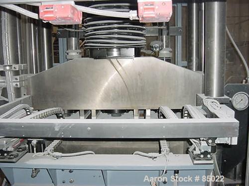 Used Simac Densomatic Dry Bag Isostatic Press, Model 3/150/800C, Approximately 150 Ton. Automatic cycle, hydraulic pressure 3000 PSI max, clamp pressure 2900 PSI max, operating pressure 11,600 PSI ma...