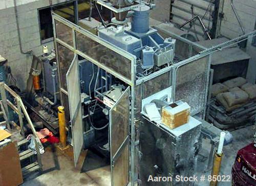 Used Simac Densomatic Dry Bag Isostatic Press, Model 3/150/800C, Approximately 150 Ton. Automatic cycle, hydraulic pressure 3000 PSI max, clamp pressure 2900 PSI max, operating pressure 11,600 PSI ma...