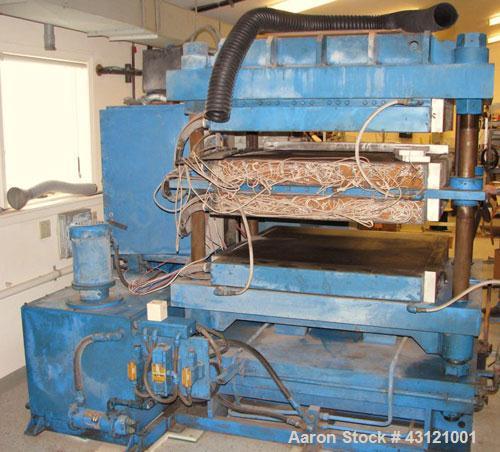 Used- Wabash 50 Ton Molding and Laminating Press, Model 50-4040-4CTMX. 40" x 40" Electrically heated platens to 600 degrees ...