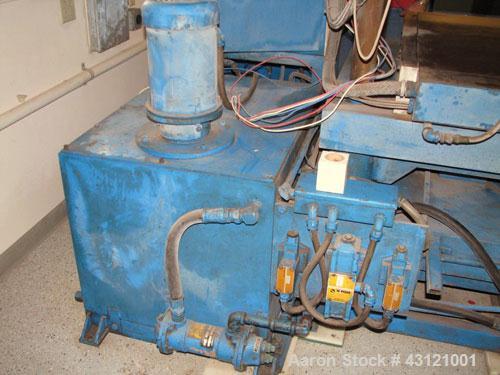 Used Wabash 50 Ton Molding and Laminating Press, Model 50-4040-4CTMX. 40" x 40" Electrically heated platens to 600 degrees F. Daylight opening between hot plates 6"-7". (3) 40" x 40" x 1" thick water...