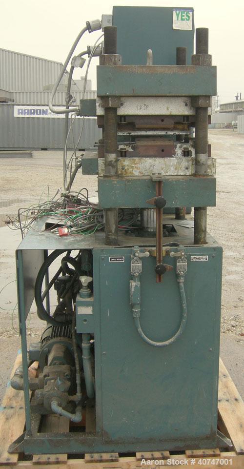 Used Wabash 75 Ton Hydraulic Press, model 75-18-2TMAC. Platen size 18" x 18".  Adjustable daylight opening 6-15".  7" stroke, 2" diameter tie rods, 463 psi maximum pressure on platens.  Electrically ...