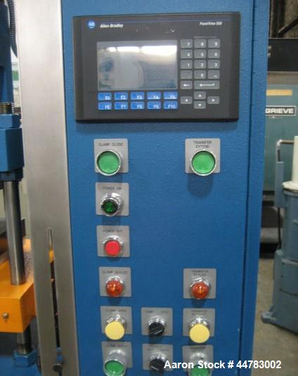 Used Wabash 30 Ton Hydraulic Transfer Molding Press, Model GTR30-12-X. With 15 ton top transfer. (4) Post upstroke type, Floor standing. Distance between 1.25" diameter posts: 17.25" L-R x 15" F-B. P...