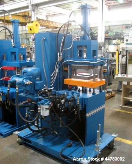Used Wabash 30 Ton Hydraulic Transfer Molding Press, Model GTR30-12-X. With 15 ton top transfer. (4) Post upstroke type, Floor standing. Distance between 1.25" diameter posts: 17.25" L-R x 15" F-B. P...