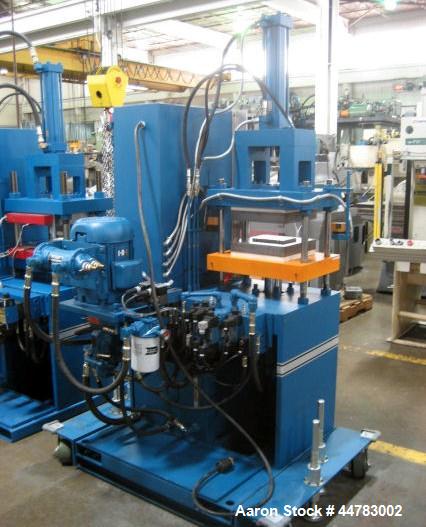 Used- Wabash 30 Ton Hydraulic Transfer Molding Press, Model GTR30-12-X. With 15 ton top transfer. (4) Post upstroke type, Fl...