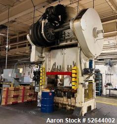  CLEARING (USI) "S2-300-72-48" STRAIGHT SIDE DOUBLE-CRANK 300 TON PRESS w/LITTELL SERVO-FEED SYSTEM....