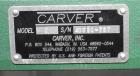 Used- Carver Standard Press, Model 3851 (C). 12 Ton clamping force. Non-heated platen size 6
