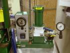 Used Carver Press, Model C, 15 ton compression pressure, with hydraulic pump with 1/2 hp 90 volt motor, pump serial #2822-324, press serial #31000-998.