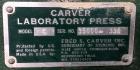 Used Carver Laboratory Press – Model C, 12 Ton Capacity, 6” x 6” Platens