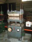 Used- 30 Ton Carver Heated Platen Lab Press, Model W. Hydraulic 4 post upstroke type. Table model. Distance between 1.25