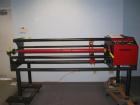 Unused-Used: Carver 30 ton platen press, 2' x 2' platen.  Includes Genesis 11 Slitter; (2) Amtech 20 ultrasonic welders; Eyelet/Grommet machine; Tension controlled unwind; Tension controlled rewind; ...