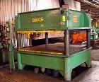 Used 150 Ton Dake Upstroke Hydraulic Molding Press. 4 Post Type. Distance between 6.5