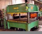 Used 150 Ton Dake Upstroke Hydraulic Molding Press. 4 Post Type. Distance between 6.5