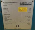 Used Held Technologies Isobaric Double Steel Belted Press. Belt width: 1.04 meters. Inside seal width: 0.91 meters. Gap range: 0.1 mm to 50 mm. Isobaric pressure up to 40 bar (580 psi). 5 temperature...
