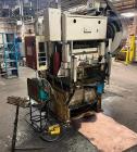 Used L&J 40 TON 2-POINT OPEN BACK GAP-FRAME PRESS, Serial# G40105A, Model G40-2-48. Equipped with: Air Clutch & Brake, Light Curtains, Feed Conveyor. CATALOG SPECIFICATIONS: Tonnage Capacity: 40 TON,...