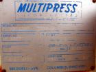 Used- Multipress, Model W3T120M