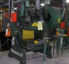 Used 40 Ton Rousselle Gap Frame Double Crank O.B.I. Press. Model no. 4B. Air clutch & brake. Air counterbalance. Flywheel type. Stroke: 3