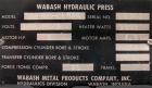 Used Wabash 75 Ton Hydraulic Press, model 75-18-2TMAC. Platen size 18
