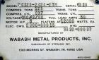 Used Wabash Motorized Self-Contained Hydraulic Compression Press, Model PC125-2