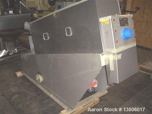 Used-Amcon Dewatering Screw Press, model ES-301. For removal of wastewater solids. Single screw unit with screw diameter of ...