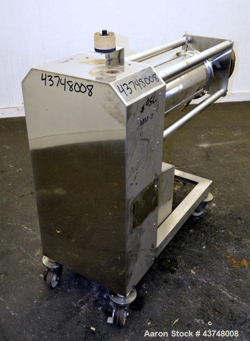 Used Arai Machinery Horizontal Filter Screw Press, Model MM-2, 316 Stainless Steel. Designed for continuous solid-liquid separation filtration. Consists of (1) approximately 6” diameter x 24” long M-...