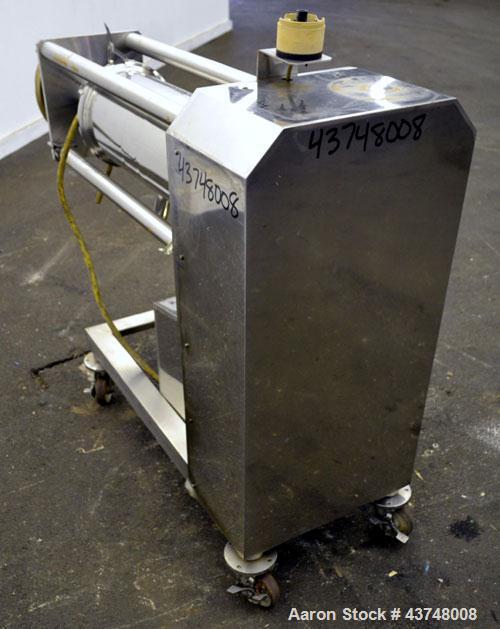 Used Arai Machinery Horizontal Filter Screw Press, Model MM-2, 316 Stainless Steel. Designed for continuous solid-liquid separation filtration. Consists of (1) approximately 6” diameter x 24” long M-...