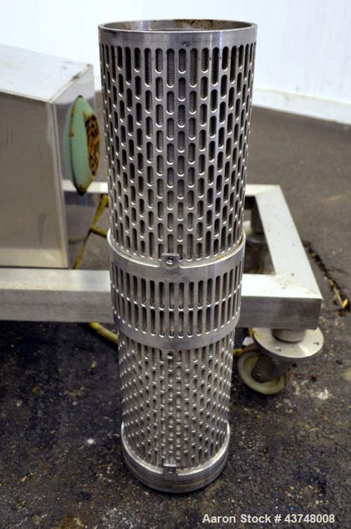 Used Arai Machinery Horizontal Filter Screw Press, Model MM-2, 316 Stainless Steel. Designed for continuous solid-liquid separation filtration. Consists of (1) approximately 6” diameter x 24” long M-...