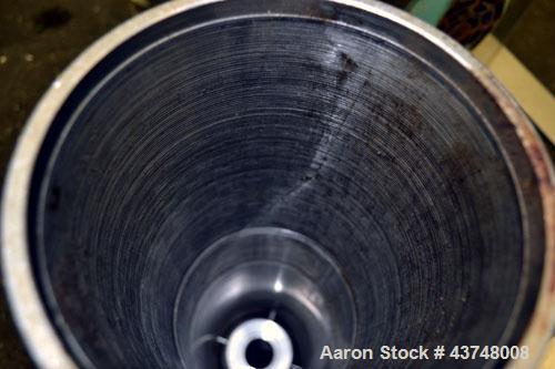 Used Arai Machinery Horizontal Filter Screw Press, Model MM-2, 316 Stainless Steel. Designed for continuous solid-liquid separation filtration. Consists of (1) approximately 6” diameter x 24” long M-...