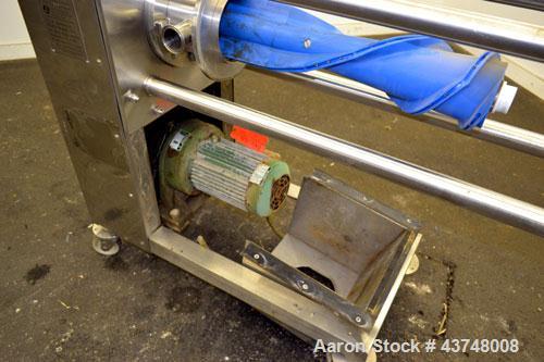 Used Arai Machinery Horizontal Filter Screw Press, Model MM-2, 316 Stainless Steel. Designed for continuous solid-liquid separation filtration. Consists of (1) approximately 6” diameter x 24” long M-...