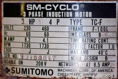 Used- Arai Machinery Horizontal Filter Screw Press, Model MM-2, 316 Stainless Steel. Designed for continuous solid-liquid se...