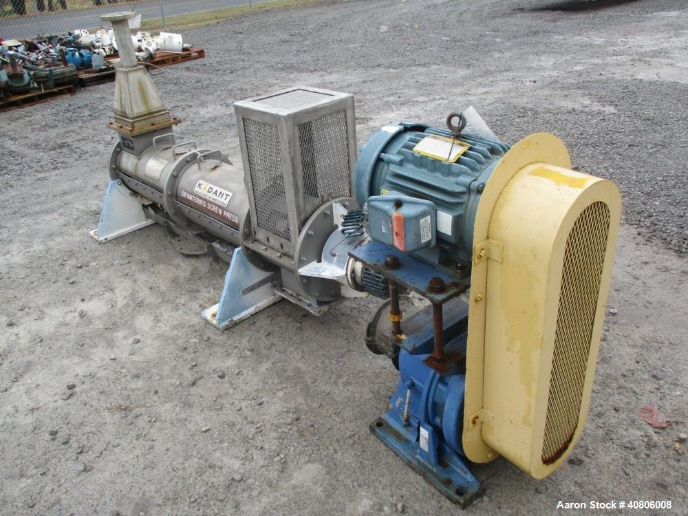 Used Black Clawson /Kadant Tapered Screw Dewatering Press, Model S2302.