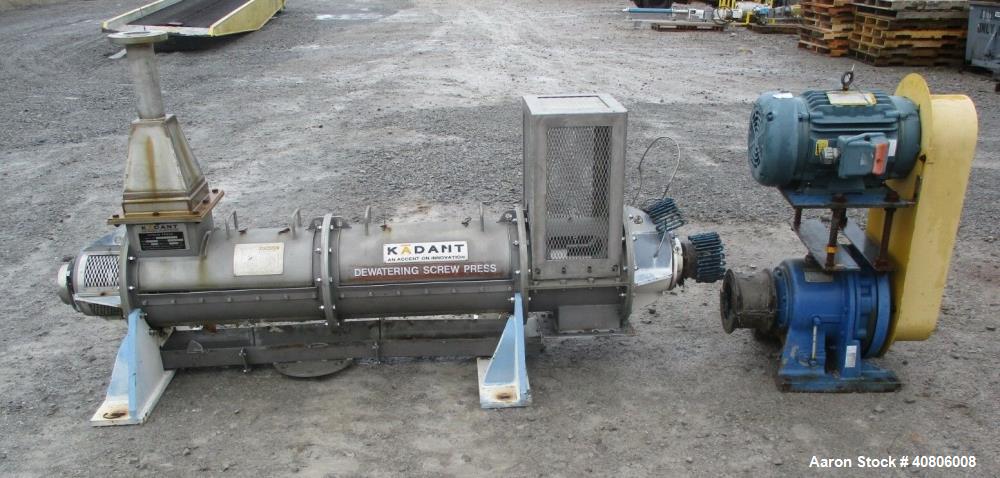 Used Black Clawson /Kadant Tapered Screw Dewatering Press, Model S2302.