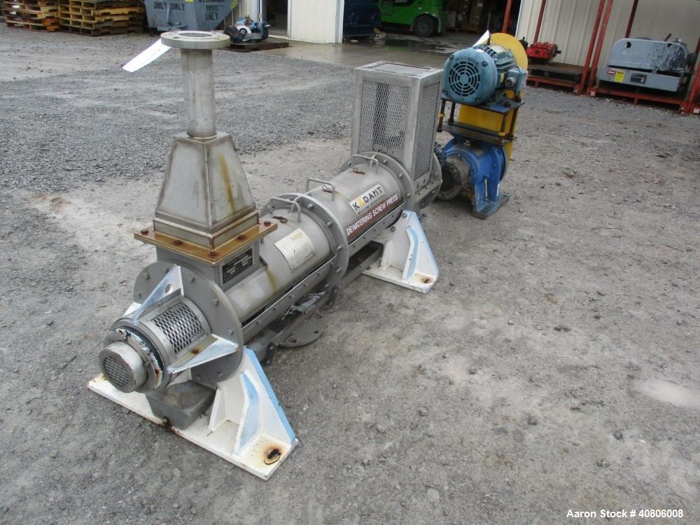 Used- Black Clawson /Kadant Tapered Screw Dewatering Press, Model S2302.