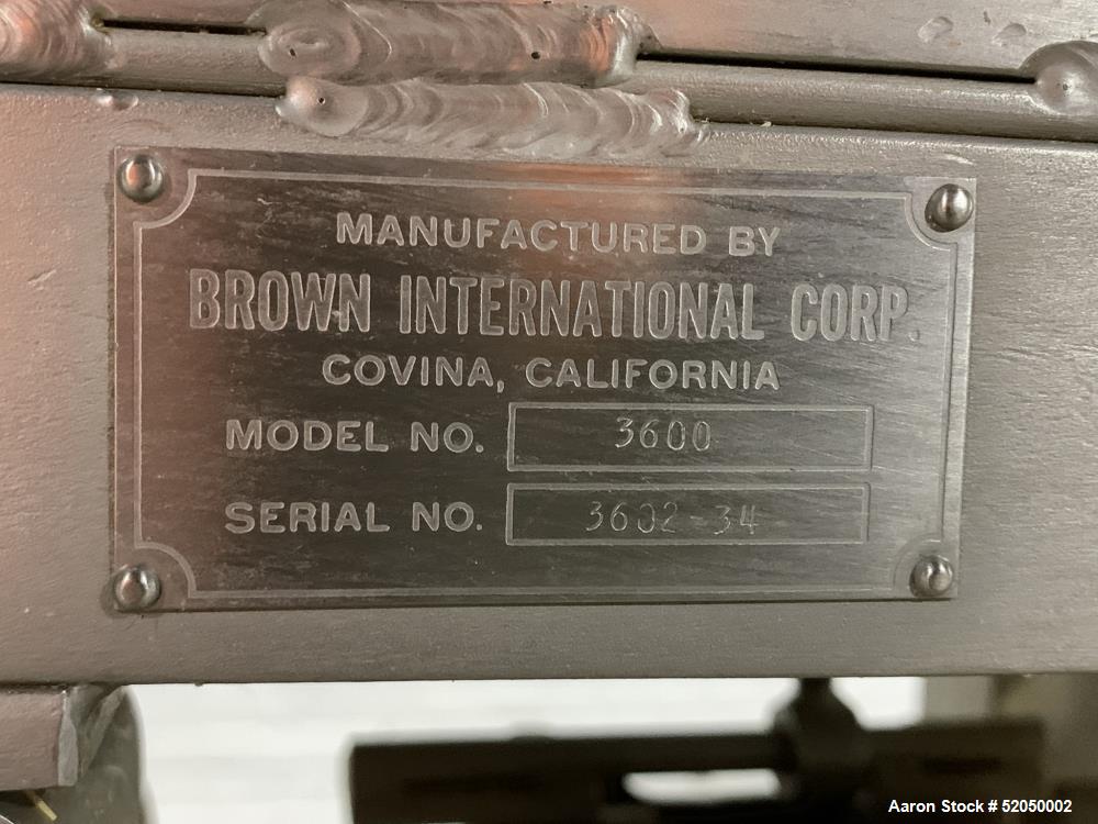 Brown International Model 3600 Pilot Plant Screw Press / Extractor Finisher