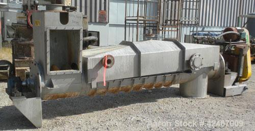 Used- Stainless Steel Continental Conveyor & Machine Works Dewatering Screw Conv