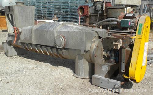 Used- Stainless Steel Continental Conveyor & Machine Works Dewatering Screw Conv